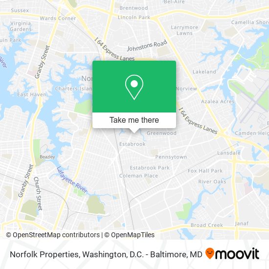 Mapa de Norfolk Properties