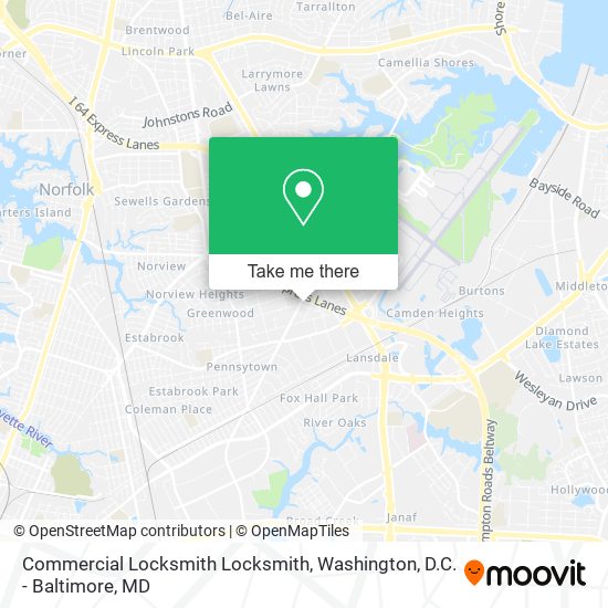 Mapa de Commercial Locksmith Locksmith