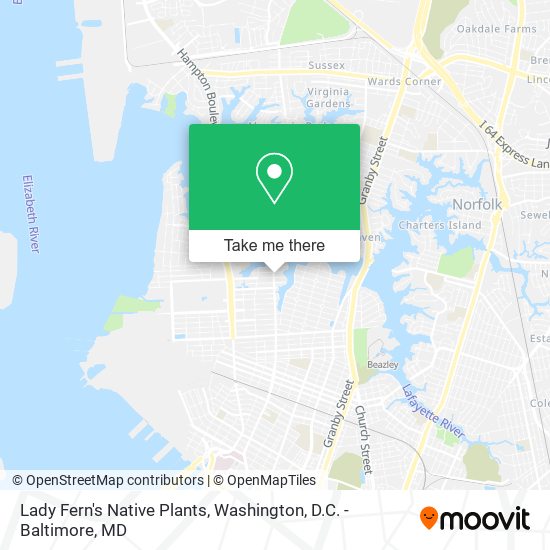 Lady Fern's Native Plants map