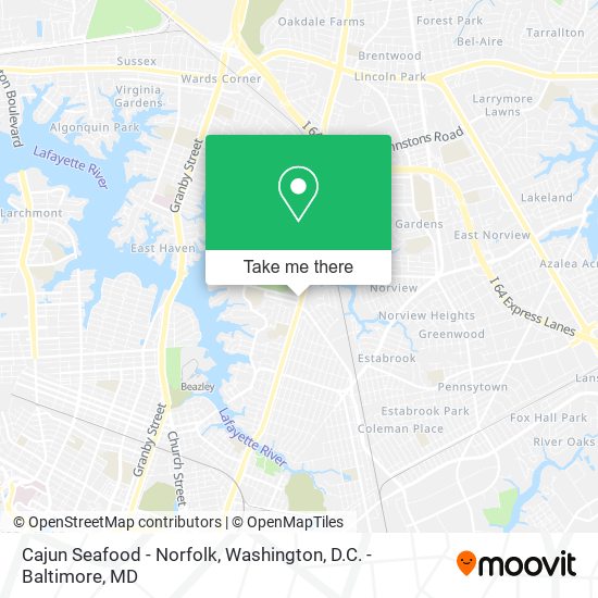 Mapa de Cajun Seafood - Norfolk