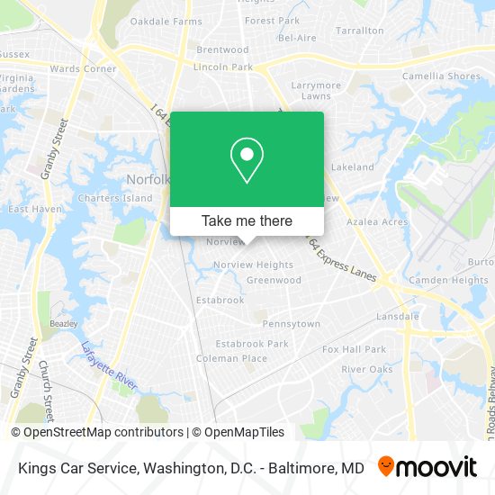 Kings Car Service map