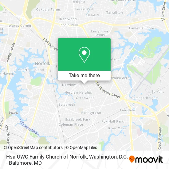 Hsa-UWC Family Church of Norfolk map