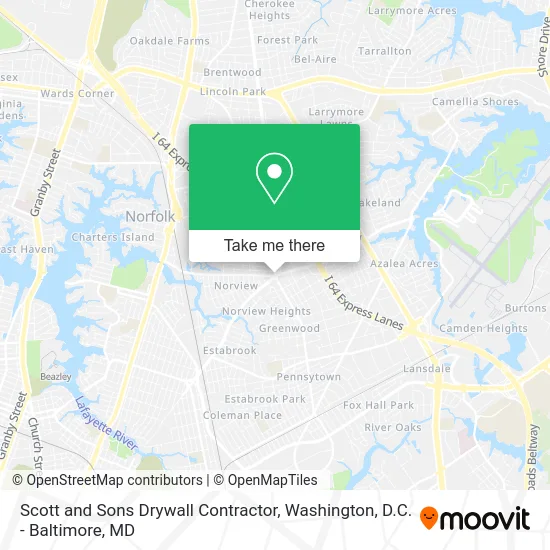Mapa de Scott and Sons Drywall Contractor