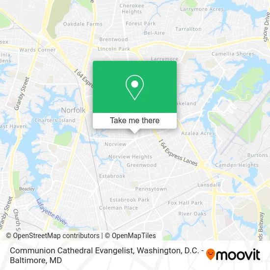 Communion Cathedral Evangelist map