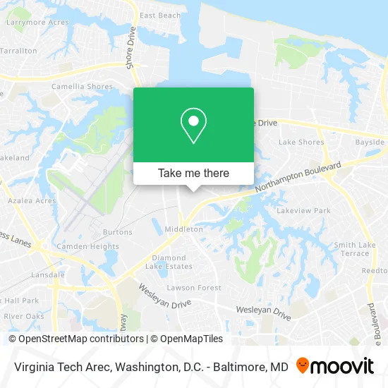 Mapa de Virginia Tech Arec