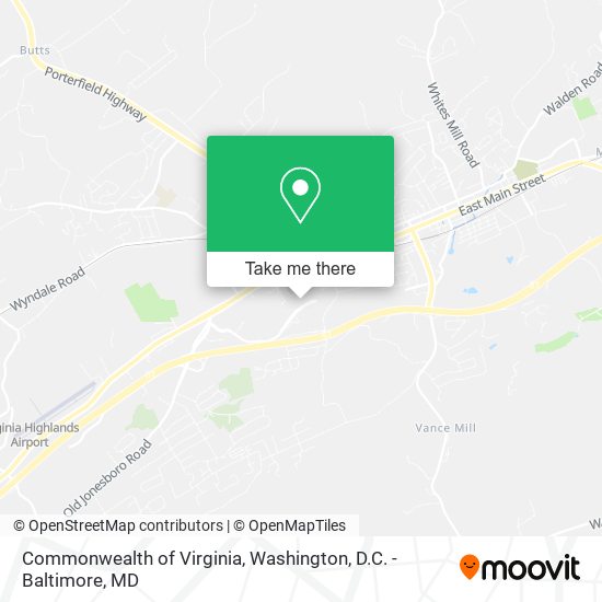 Commonwealth of Virginia map