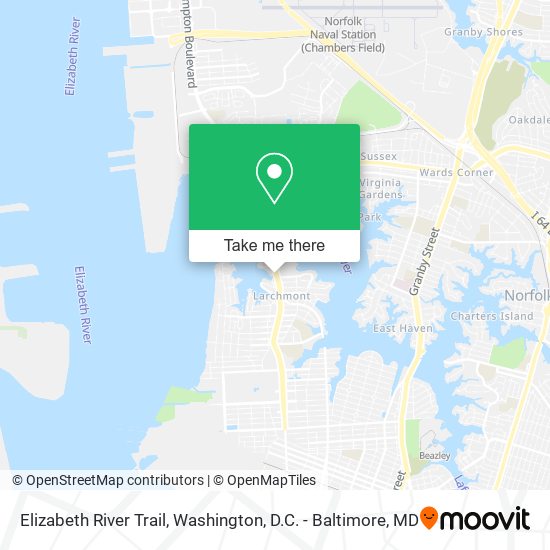 Mapa de Elizabeth River Trail