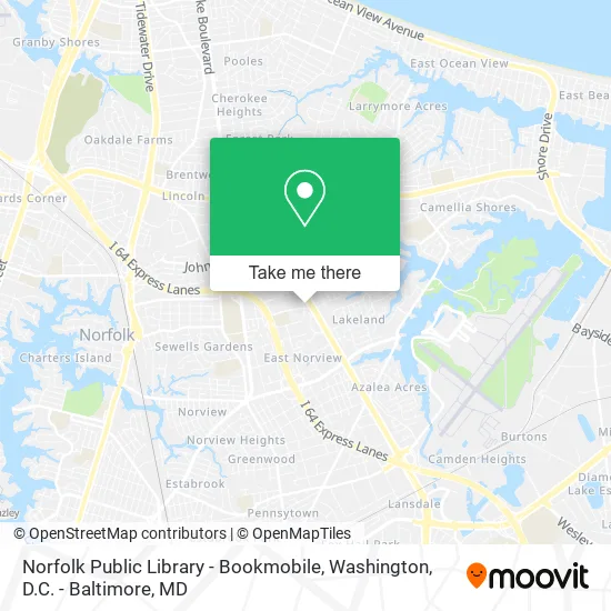 Mapa de Norfolk Public Library - Bookmobile