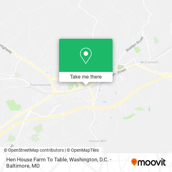 Hen House Farm To Table map