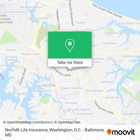 Norfolk Life Insurance map