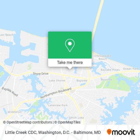 Mapa de Little Creek CDC