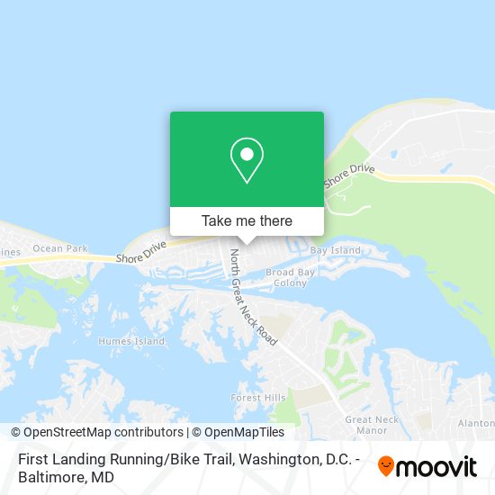 First Landing Running / Bike Trail map