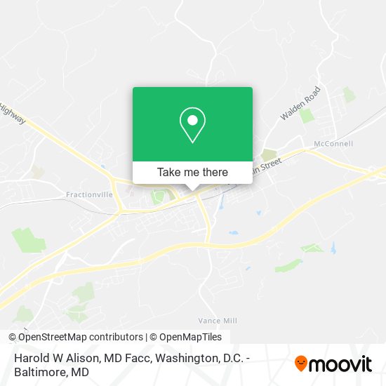 Harold W Alison, MD Facc map