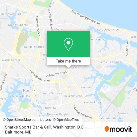 Sharks Sports Bar & Grill map