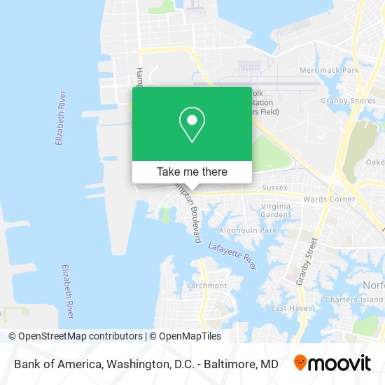 Bank of America map