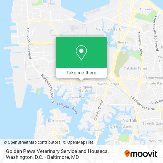 Golden Paws Veterinary Service and Houseca map