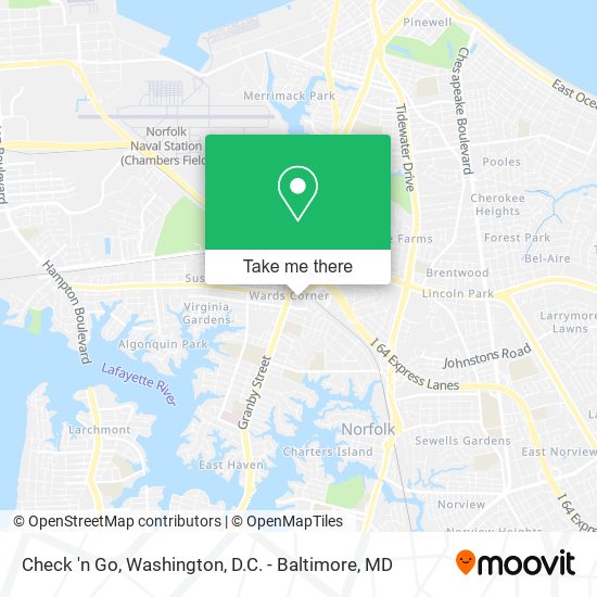Check 'n Go map