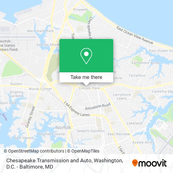 Mapa de Chesapeake Transmission and Auto
