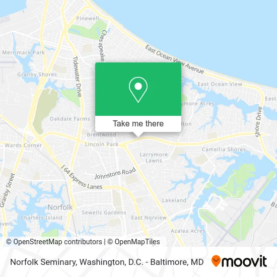 Norfolk Seminary map