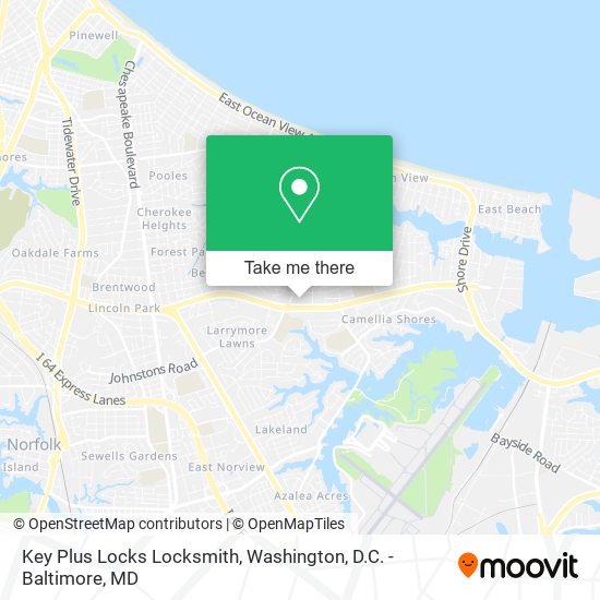 Key Plus Locks Locksmith map