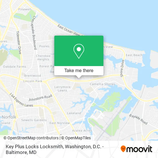 Mapa de Key Plus Locks Locksmith