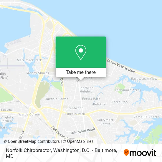 Norfolk Chiropractor map