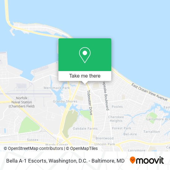 Bella A-1 Escorts map