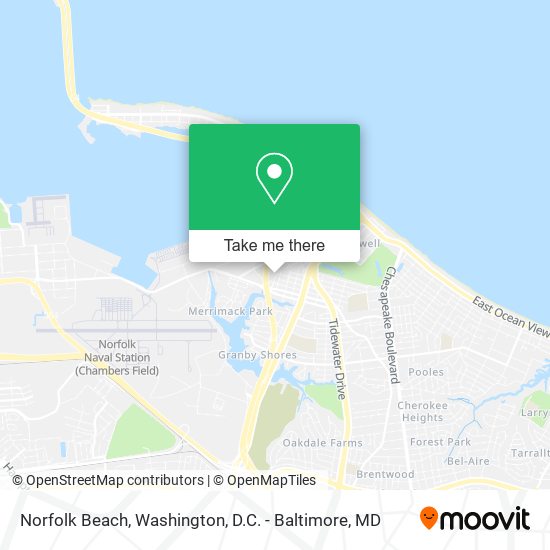 Norfolk Beach map