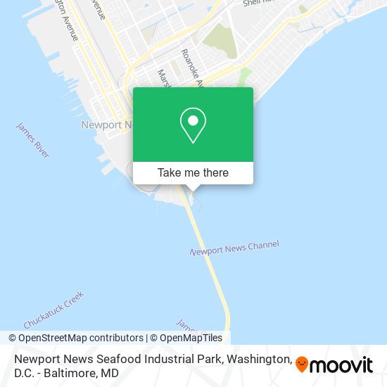 Mapa de Newport News Seafood Industrial Park