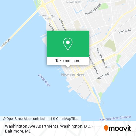 Washington Ave Apartments map