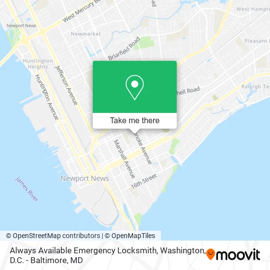 Mapa de Always Available Emergency Locksmith