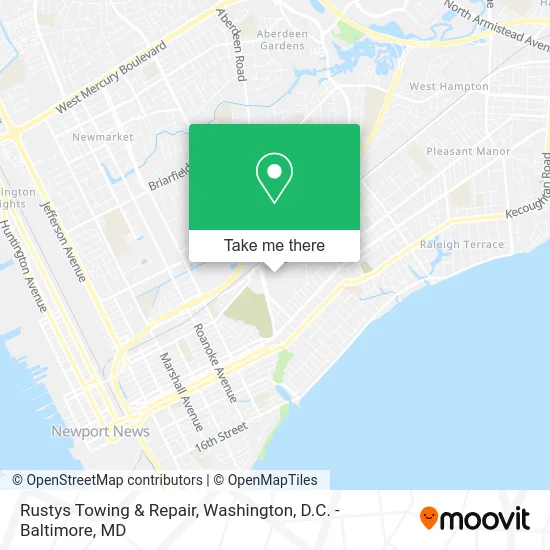 Rustys Towing & Repair map