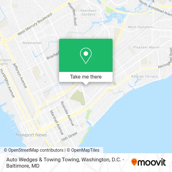 Auto Wedges & Towing Towing map