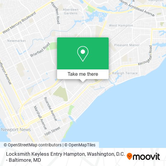 Mapa de Locksmith Keyless Entry Hampton