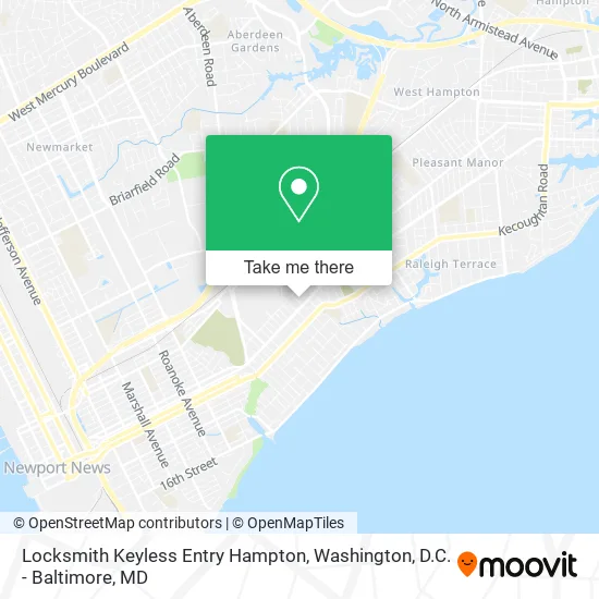 Mapa de Locksmith Keyless Entry Hampton