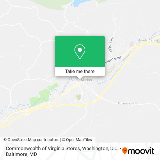 Commonwealth of Virginia Stores map