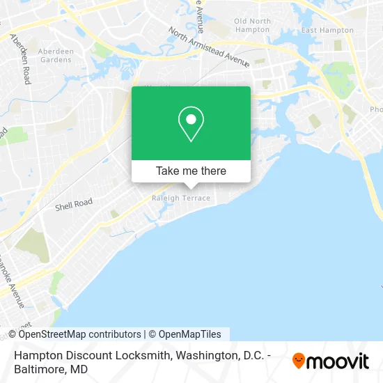 Hampton Discount Locksmith map