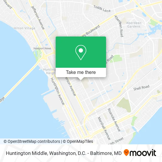Huntington Middle map