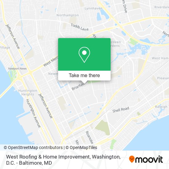 West Roofing & Home Improvement map