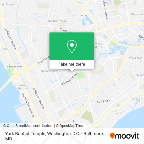 York Baptist Temple map