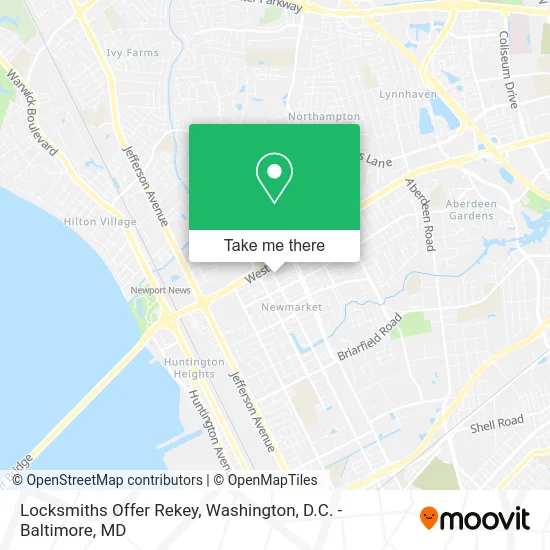 Locksmiths Offer Rekey map
