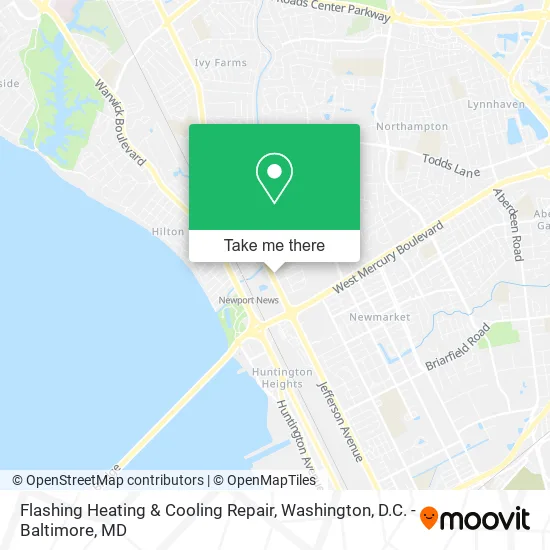 Flashing Heating & Cooling Repair map