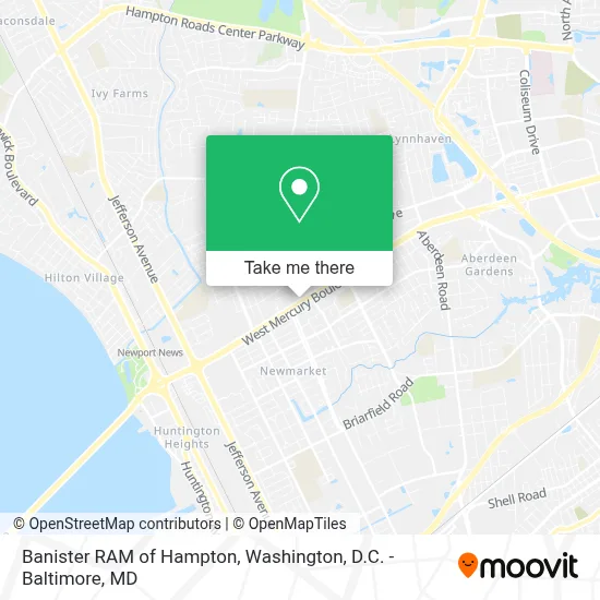 Banister RAM of Hampton map