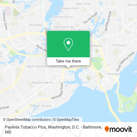 Payless Tobacco Plus map