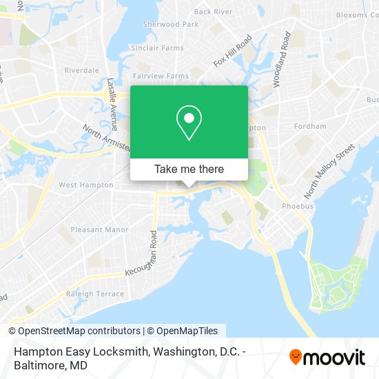 Hampton Easy Locksmith map