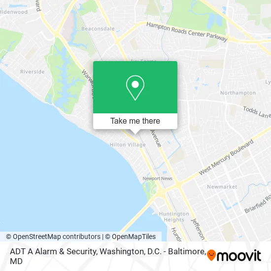 Mapa de ADT A Alarm & Security