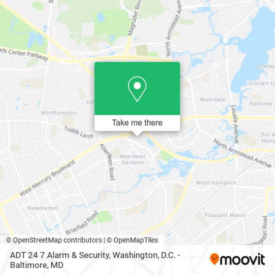 Mapa de ADT 24 7 Alarm & Security