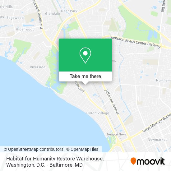 Mapa de Habitat for Humanity Restore Warehouse