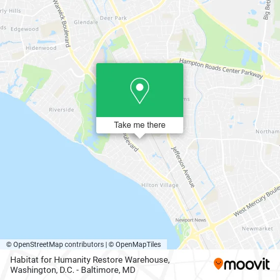Mapa de Habitat for Humanity Restore Warehouse