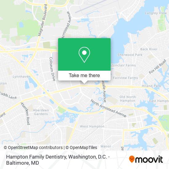 Mapa de Hampton Family Dentistry